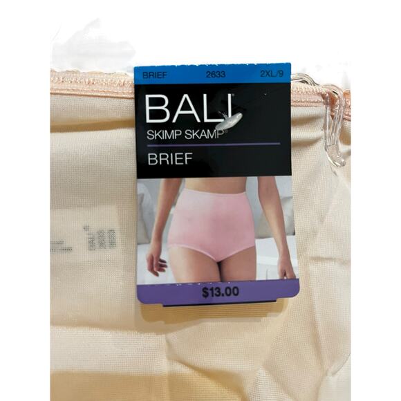 5-Pack Bali Skimp Skamp Brief Panty | Womens 2XL, Mocha Mist 2633 - Picture 4 of 6